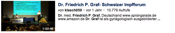 Dr. Friedrich P. Graf- Schweizer Impfforum